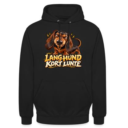 CityShirts - Hoodie - Lang Hund – Kort Lunte - CS026 - sort