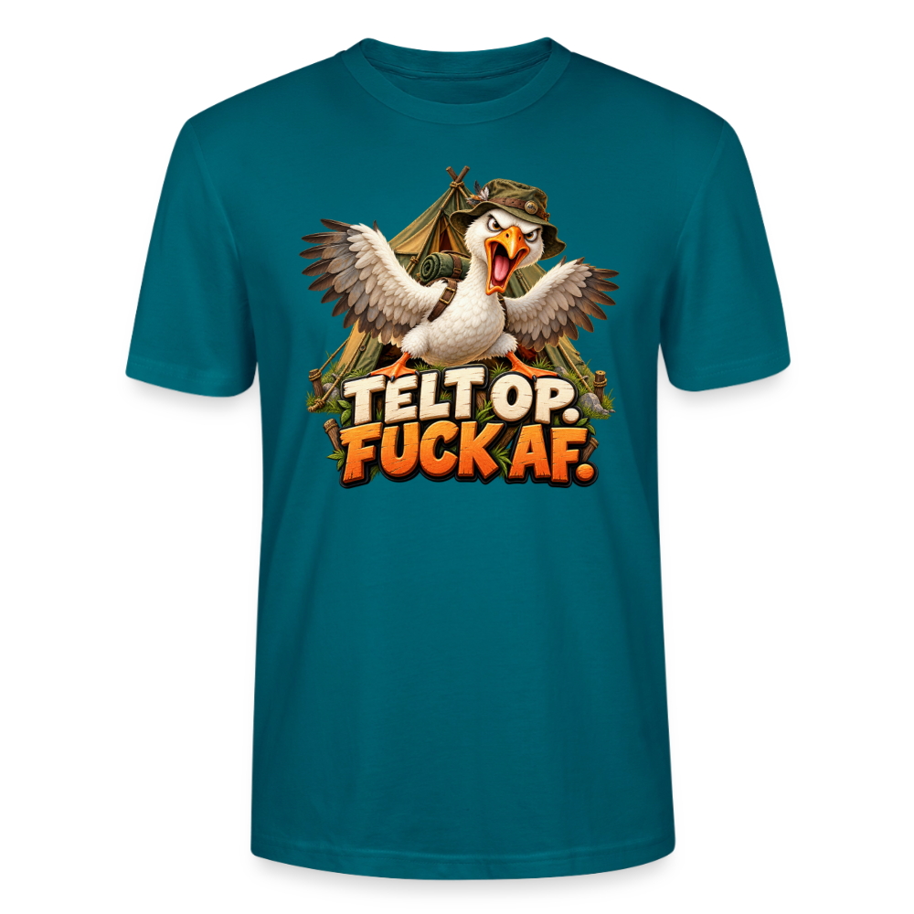 CityShirts - T-shirt - Telt op. Fuck af. - CS037 - havblå