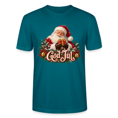 CityShirts - T-shirt - God Jul – klassisk julemand - CS058 - havblå