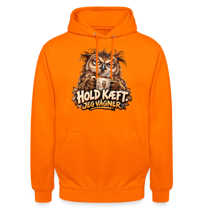 CityShirts - Hoodie - Hold kæft. Jeg vågner. – morgenugle - CS027 - orange