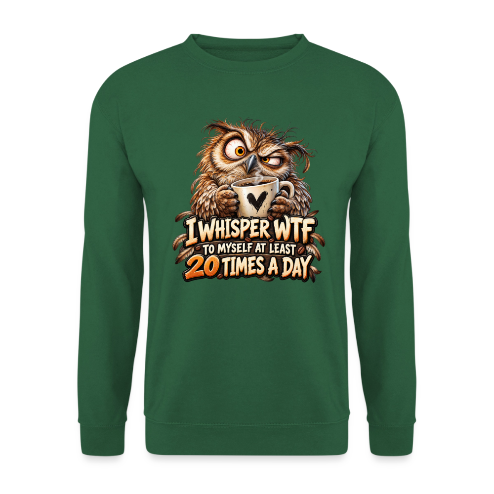 CityShirts - Sweatshirt - I whisper WTF to myself - CS011 - grøn