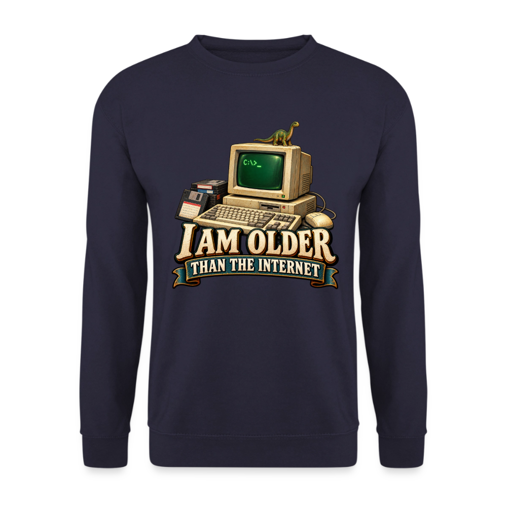 CityShirts - Sweatshirt - I am older than the internet - CS022 - marineblå