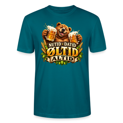 CityShirts - T-shirt - Nutid, datid, øltid – altid - CS006 - havblå