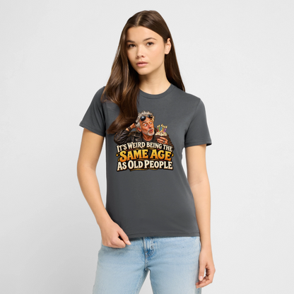 CityShirts - T-shirt - Same age as old people - CS018 - charcoal