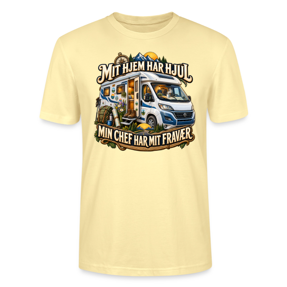 CityShirts - T-shirt - Mit hjem har hjul – Min chef har mit fravær - CS040 - cremefarvet