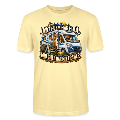 CityShirts - T-shirt - Mit hjem har hjul – Min chef har mit fravær - CS040 - cremefarvet