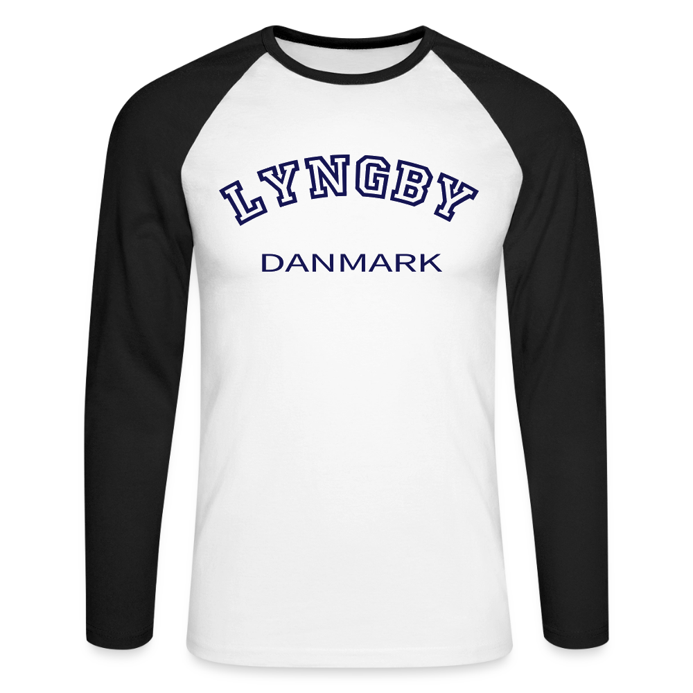 CityShirt - Baseball T-Shirt - Lyngby - hvid/sort