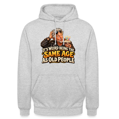 CityShirts - Hoodie - Same age as old people - CS018 - lysegrå meleret