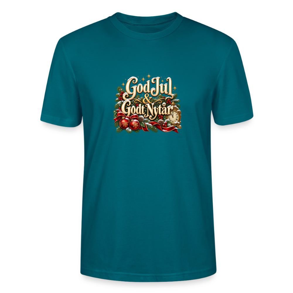 CityShirts - T-shirt - God Jul & Godt Nytår – jul og nytår - CS060 - havblå