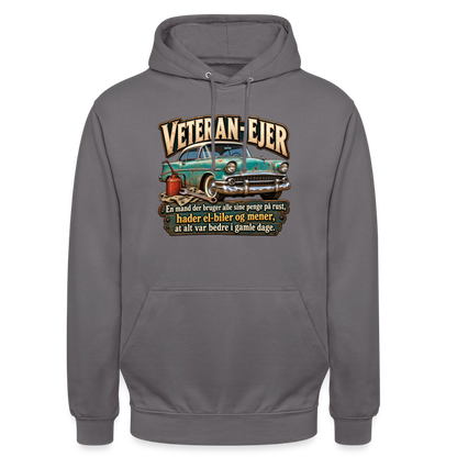 CityShirts - Hoodie - Veteran-ejer - CS017 - mellemgrå