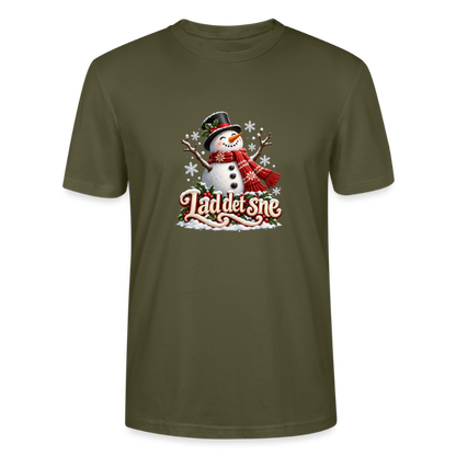 CityShirts - T-shirt - Lad det sne – snemand - CS064 - khaki