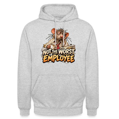 CityShirts - Hoodie - Not the worst employee - CS020 - lysegrå meleret
