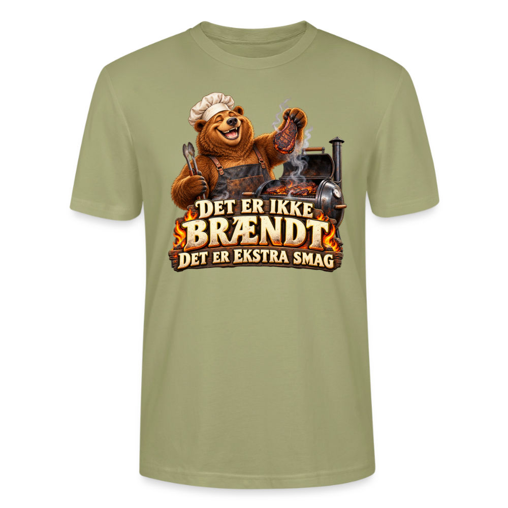 CityShirts - T-shirt - Det er ikke brændt – Det er ekstra smag - CS046 - grågrøn