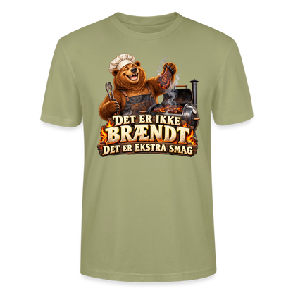 CityShirts - T-shirt - Det er ikke brændt – Det er ekstra smag - CS046 - grågrøn