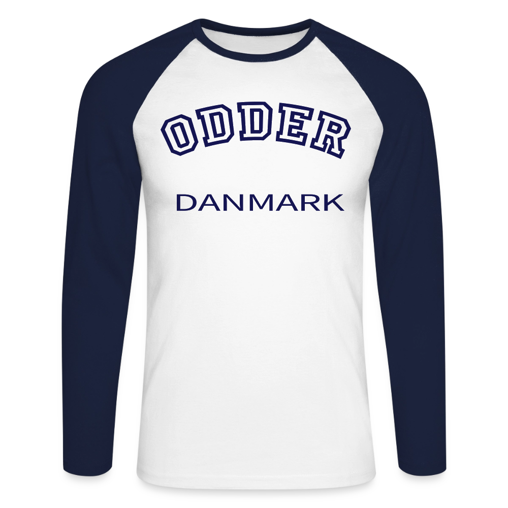 CityShirt - Baseball T-Shirt - Odder - hvid/marineblå