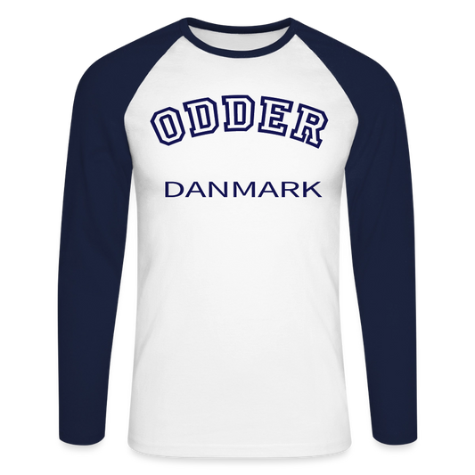 CityShirt - Baseball T-Shirt - Odder - hvid/marineblå