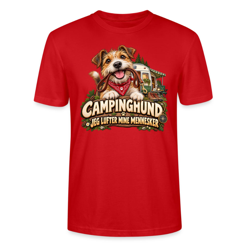 CityShirts - T-shirt - Campinghund – Jeg lufter mine mennesker - CS041 - rød