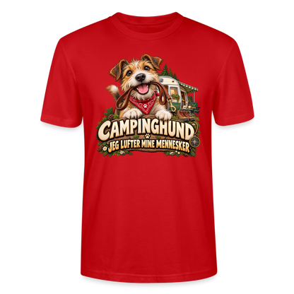 CityShirts - T-shirt - Campinghund – Jeg lufter mine mennesker - CS041 - rød