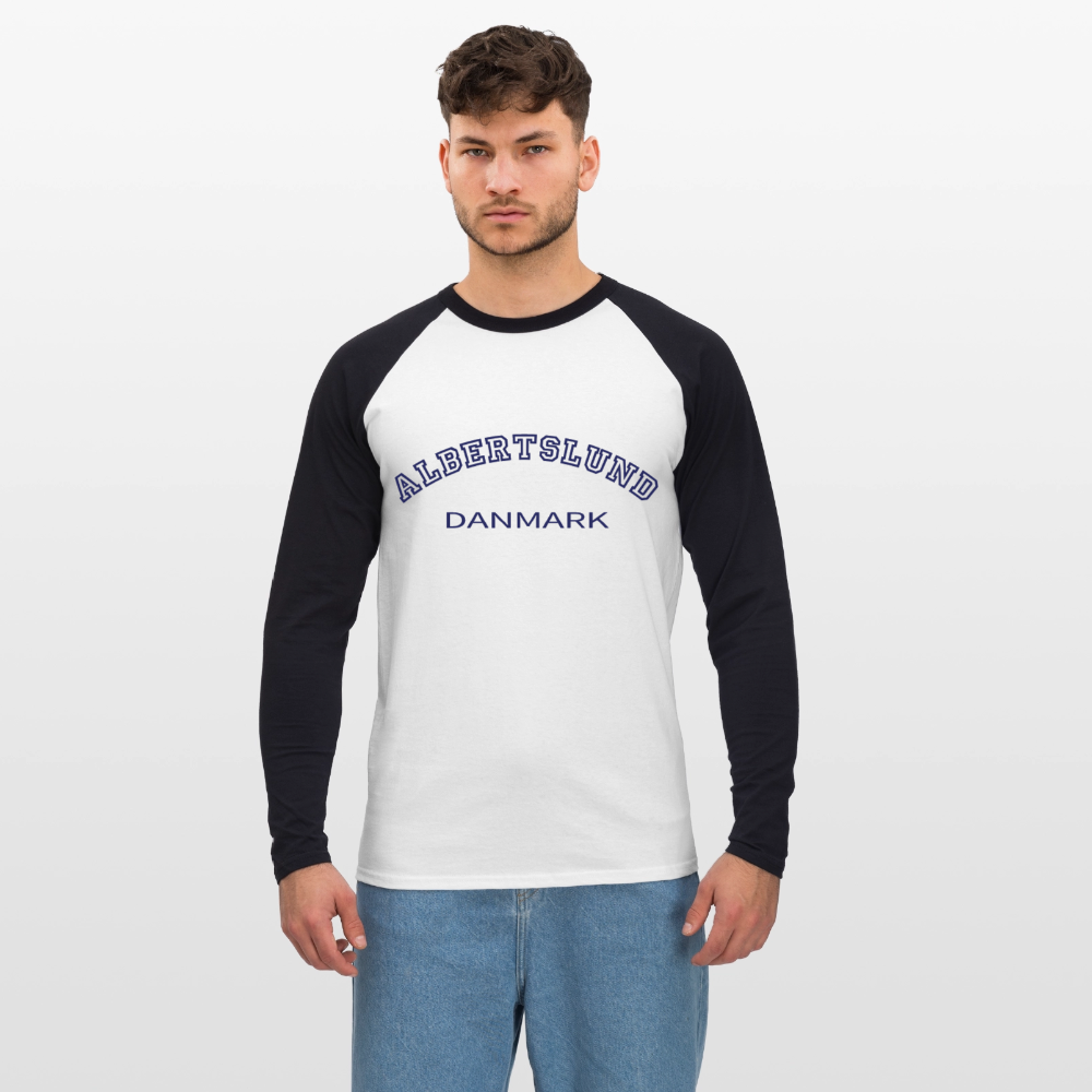 CityShirt - Baseball T-Shirt - Albertslund - hvid/sort