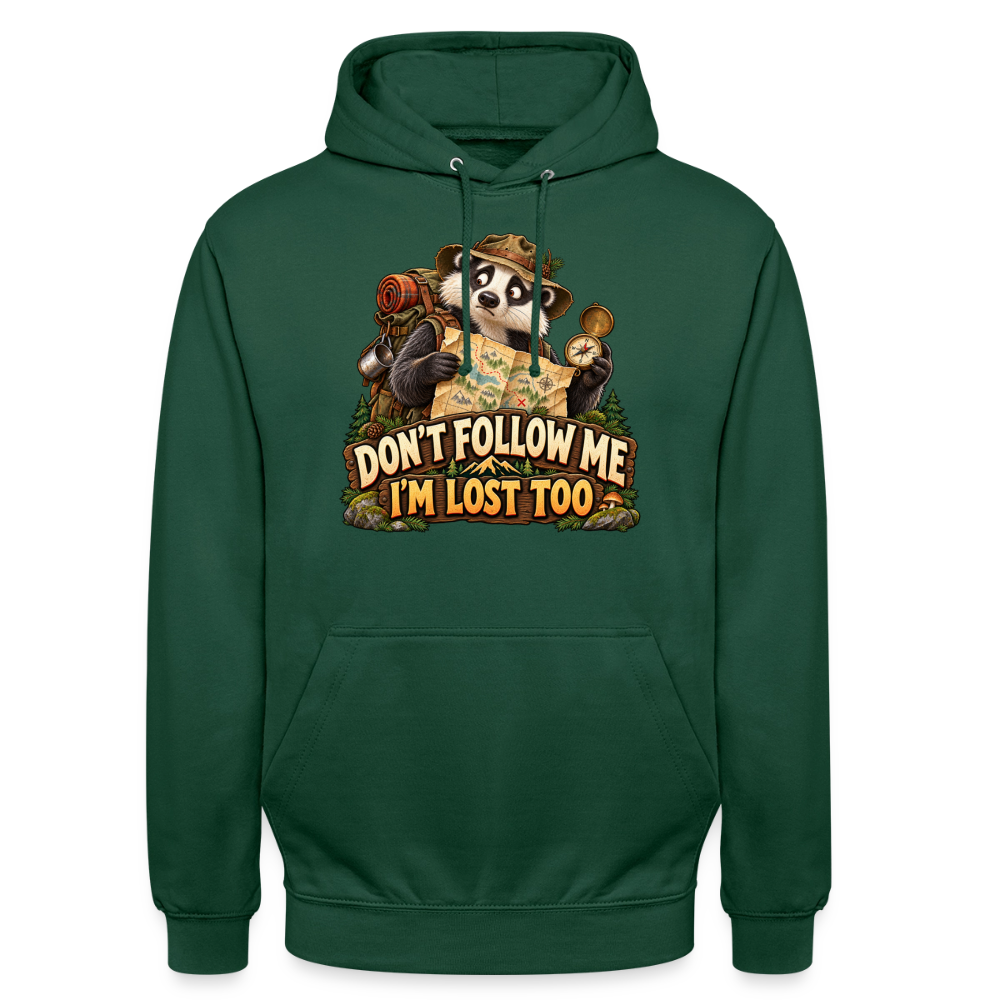 CityShirts - Hoodie - Don’t follow me – I’m lost too - CS019 - flaskegrøn