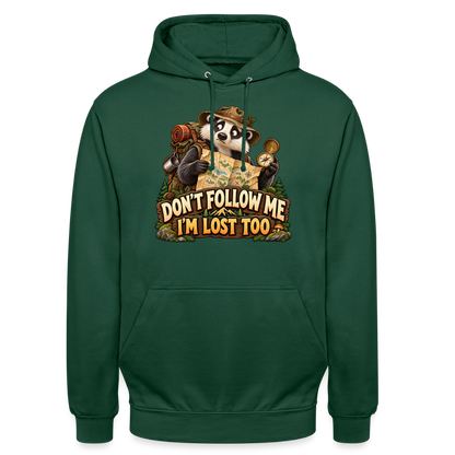 CityShirts - Hoodie - Don’t follow me – I’m lost too - CS019 - flaskegrøn