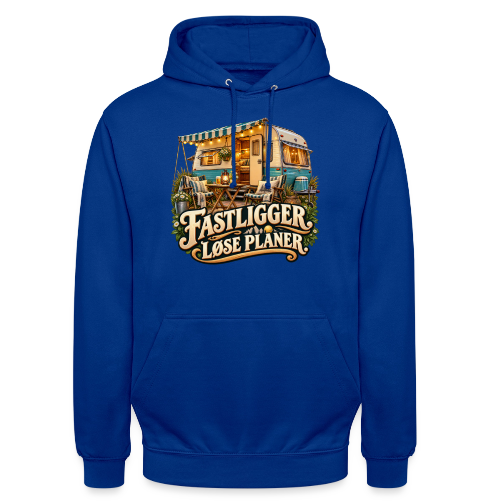 CityShirts - Hoodie - Fastligger. Løse planer. - CS031 - kongeblå