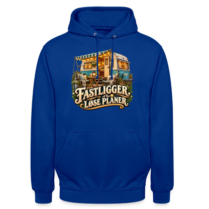 CityShirts - Hoodie - Fastligger. Løse planer. - CS031 - kongeblå