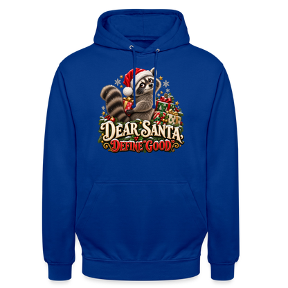 CityShirts - Hoodie - Dear Santa, define good – julevaskebjørn - CS028 - kongeblå