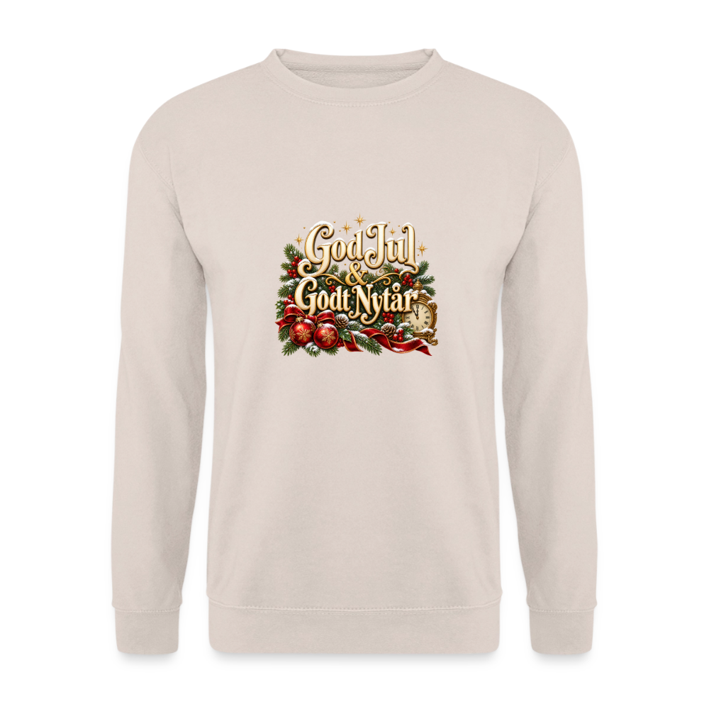 CityShirts - Sweatshirt - God Jul & Godt Nytår – jul og nytår - CS060 - sand