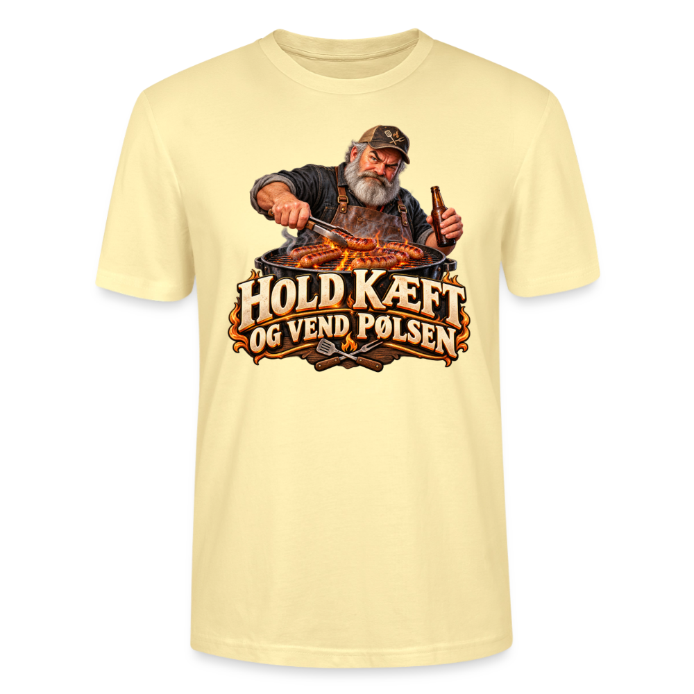 CityShirts - T-shirt - Hold kæft og vend pølsen - CS045 - cremefarvet