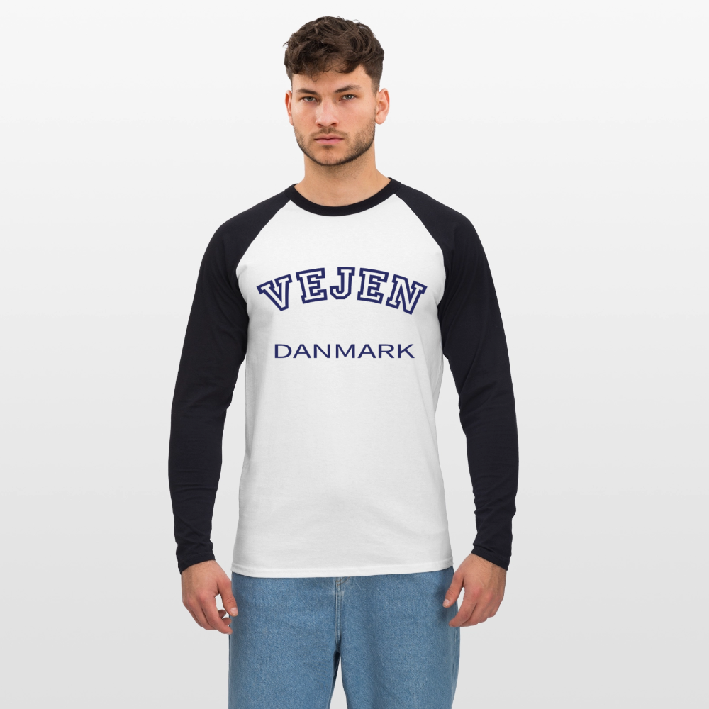 CityShirt - Baseball T-Shirt - Vejen - hvid/sort