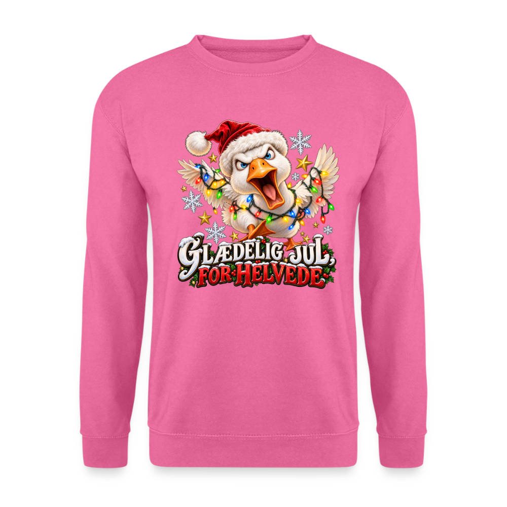 CityShirts - Sweatshirt - Glædelig jul, for helvede – julegås - CS025 - pink