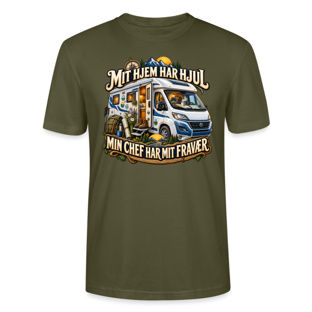 CityShirts - T-shirt - Mit hjem har hjul – Min chef har mit fravær - CS040 - khaki