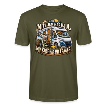 CityShirts - T-shirt - Mit hjem har hjul – Min chef har mit fravær - CS040 - khaki