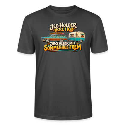 CityShirts - T-shirt - Jeg holder ikke i kø – Jeg viser mit sommerhus frem - CS034 - charcoal