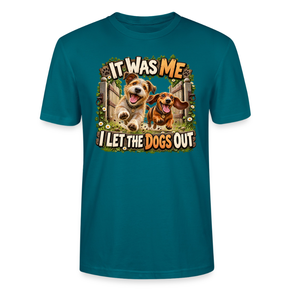 CityShirts - T-shirt - It was me – I let the dogs out - CS013 - havblå