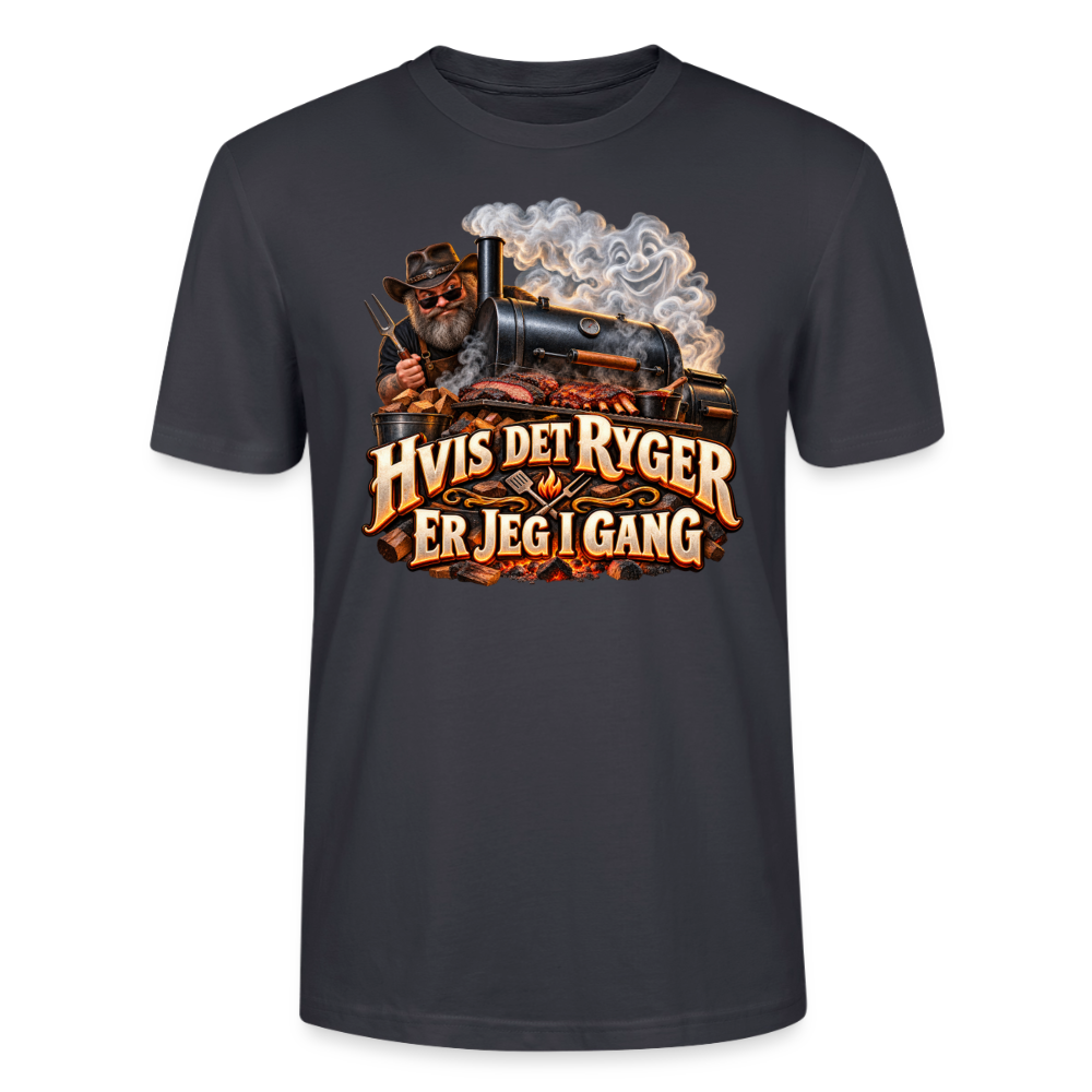 CityShirts - T-shirt - Hvis det ryger, er jeg i gang - CS051 - mørk gråblå