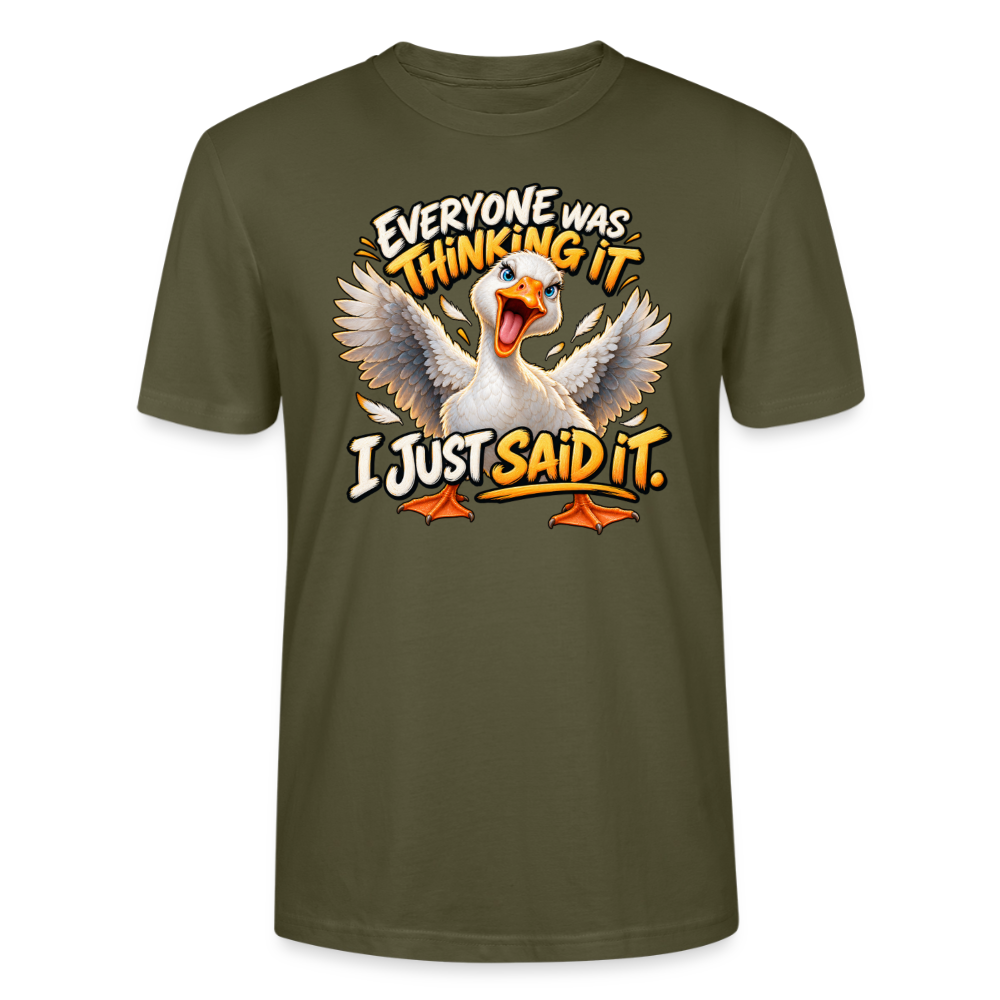 CityShirts - T-shirt - Everyone was thinking it – I just said it - CS012 - khaki