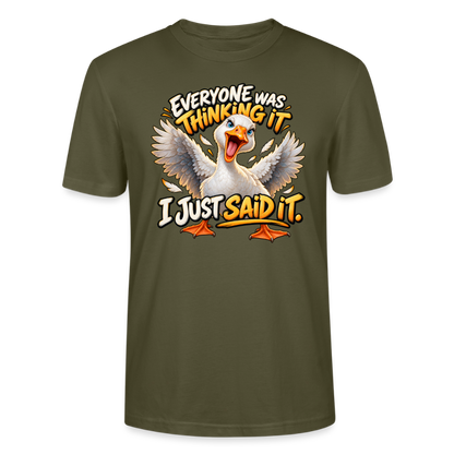CityShirts - T-shirt - Everyone was thinking it – I just said it - CS012 - khaki