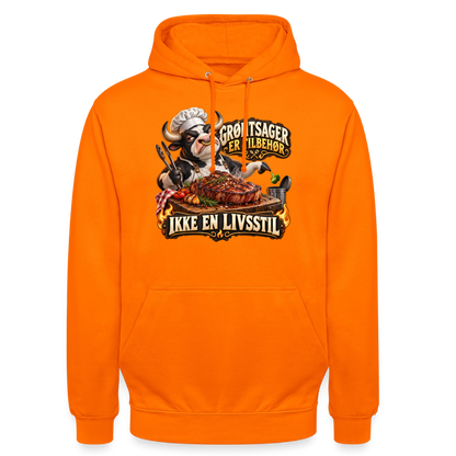 CityShirts - Hoodie - Grøntsager er tilbehør – Ikke en livsstil - CS053 - orange