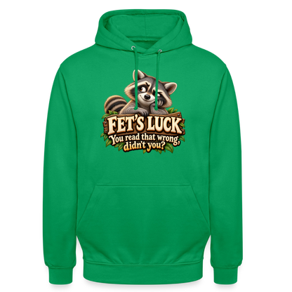 CityShirts - Hoodie - Fet’s Luck – You read that wrong, didn’t you? - CS003 - kelly grøn