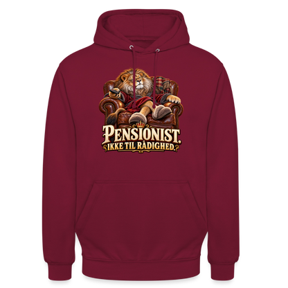 CityShirts - Hoodie - Pensionist. Ikke til rådighed. - CS030 - bordeaux