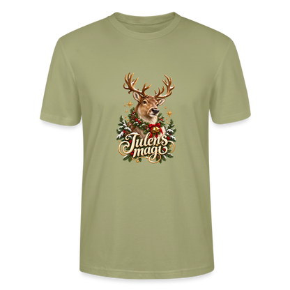 CityShirts - T-shirt - Julens magi – rensdyr - CS065 - grågrøn
