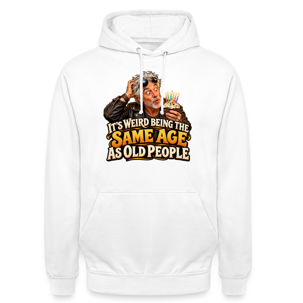 CityShirts - Hoodie - Same age as old people - CS018 - hvid