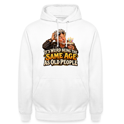 CityShirts - Hoodie - Same age as old people - CS018 - hvid