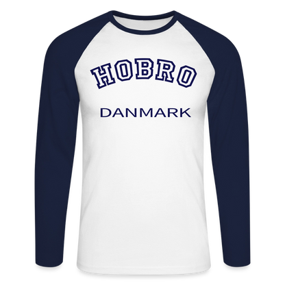 CityShirt - Baseball T-Shirt - Hobro - hvid/marineblå