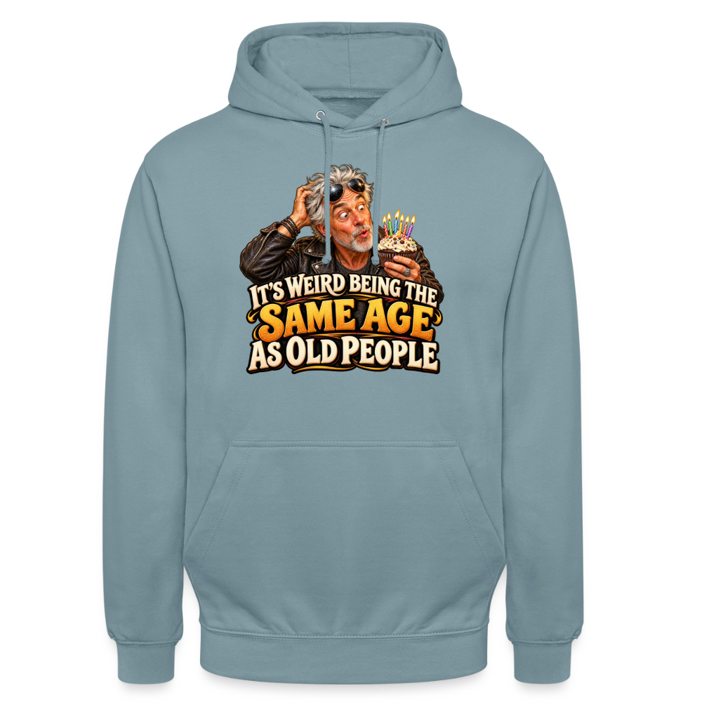 CityShirts - Hoodie - Same age as old people - CS018 - gråblå