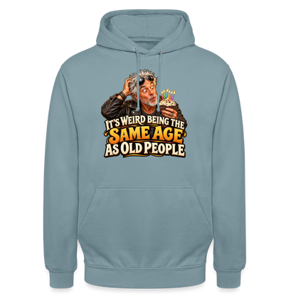 CityShirts - Hoodie - Same age as old people - CS018 - gråblå