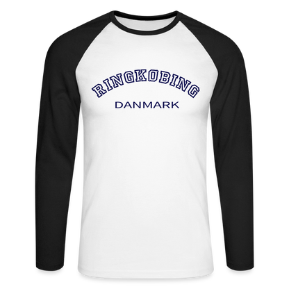 CityShirt - Baseball T-Shirt - Ringkøbing - hvid/sort