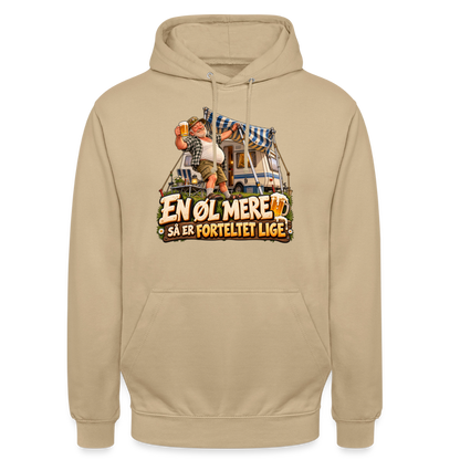 CityShirts - Hoodie - En øl mere, så er forteltet lige - CS039 - beige